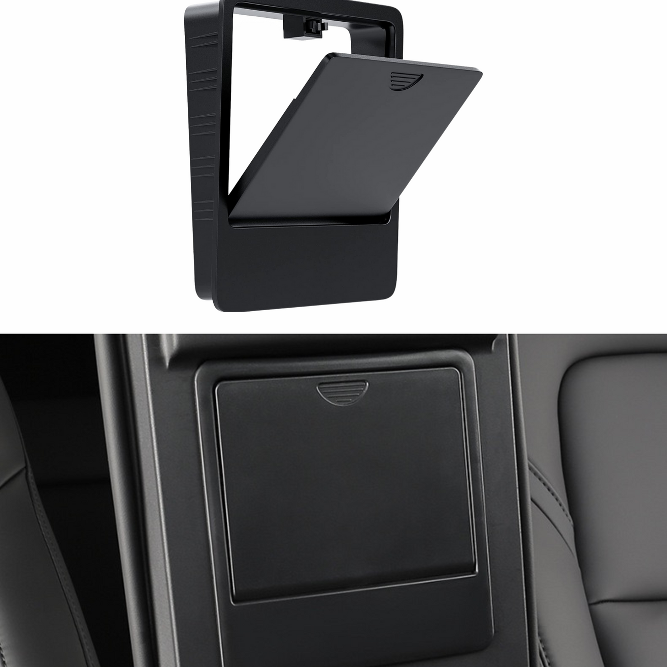 STARFLY One-Touch Armrest Hidden Storage Box, Extra Storage Space Accessory, Compatible with Tesla Model 3 and Model Y Center Console Organizer