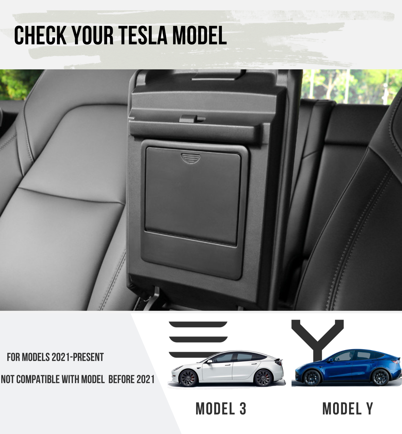 Under Seat Storage Box Gun Safe Compatible with 2021-2023 Tesla Model Y