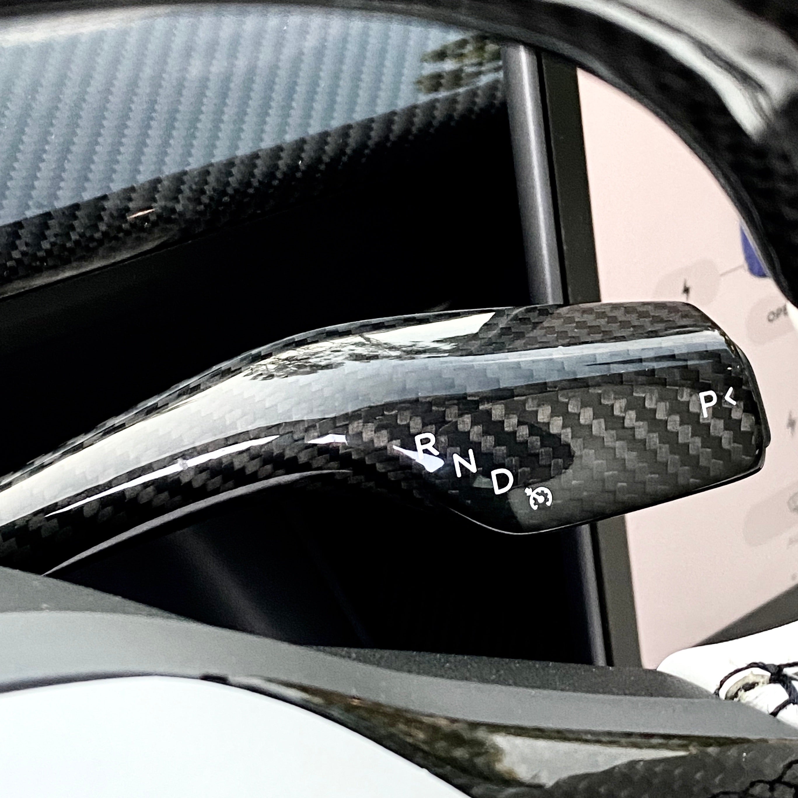 Model 3 / Y Turn Signal Wiper Stalk Covers - Carbon Fiber Interior Mods - Tesla Superior Accessories Store