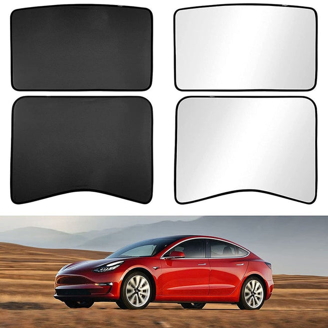 Front Rear Panoramic Mesh Roof Sunshade Suitable for Tesla Model 3 2017-2023 - Tesla Superior Accessories Store